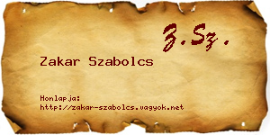 Zakar Szabolcs névjegykártya