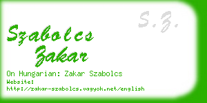 szabolcs zakar business card